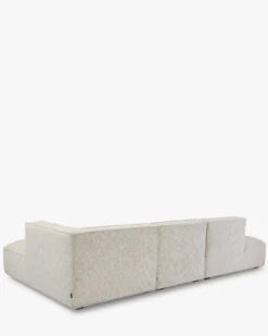 Canapé d'angle droit, Tweed beige moucheté, L300 Auster