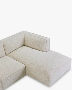 Canapé d'angle droit, Tweed beige moucheté, L300 Auster