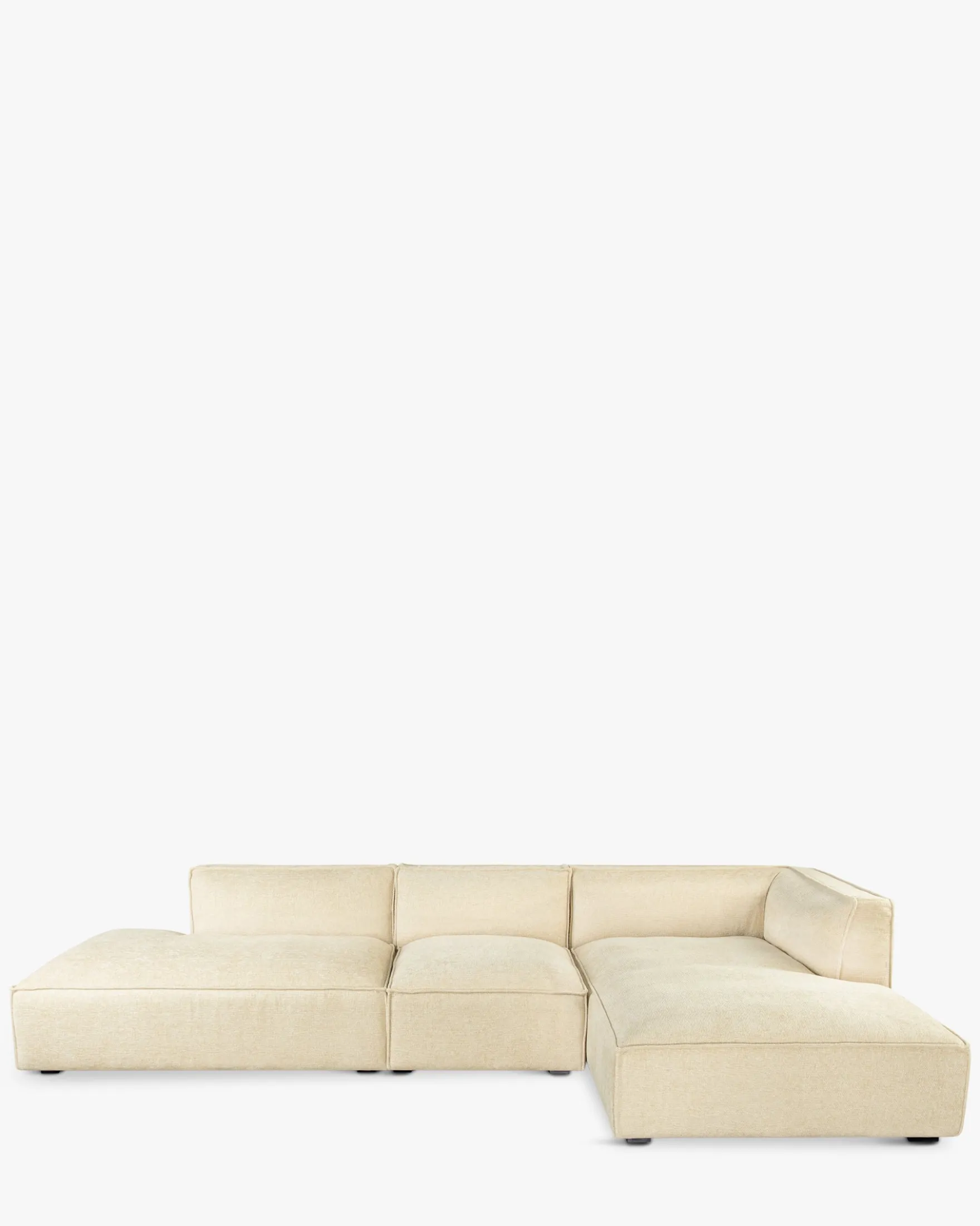 Canapé d'angle droit, Tweed sable, L300 Auster