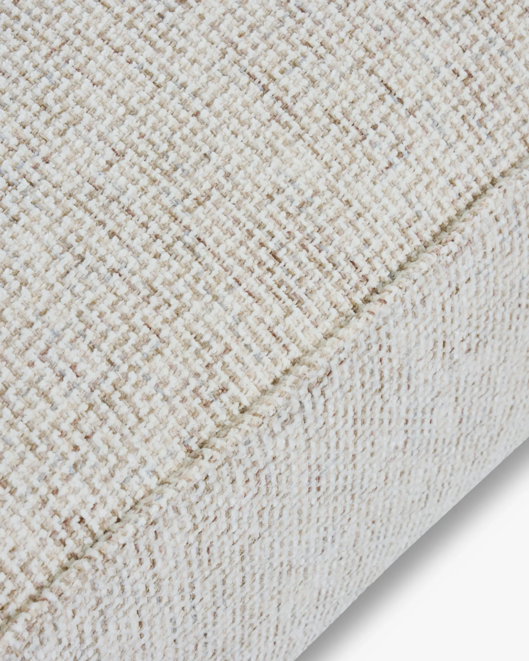 Canapé d'angle gauche, Tweed beige moucheté, L260 Auster