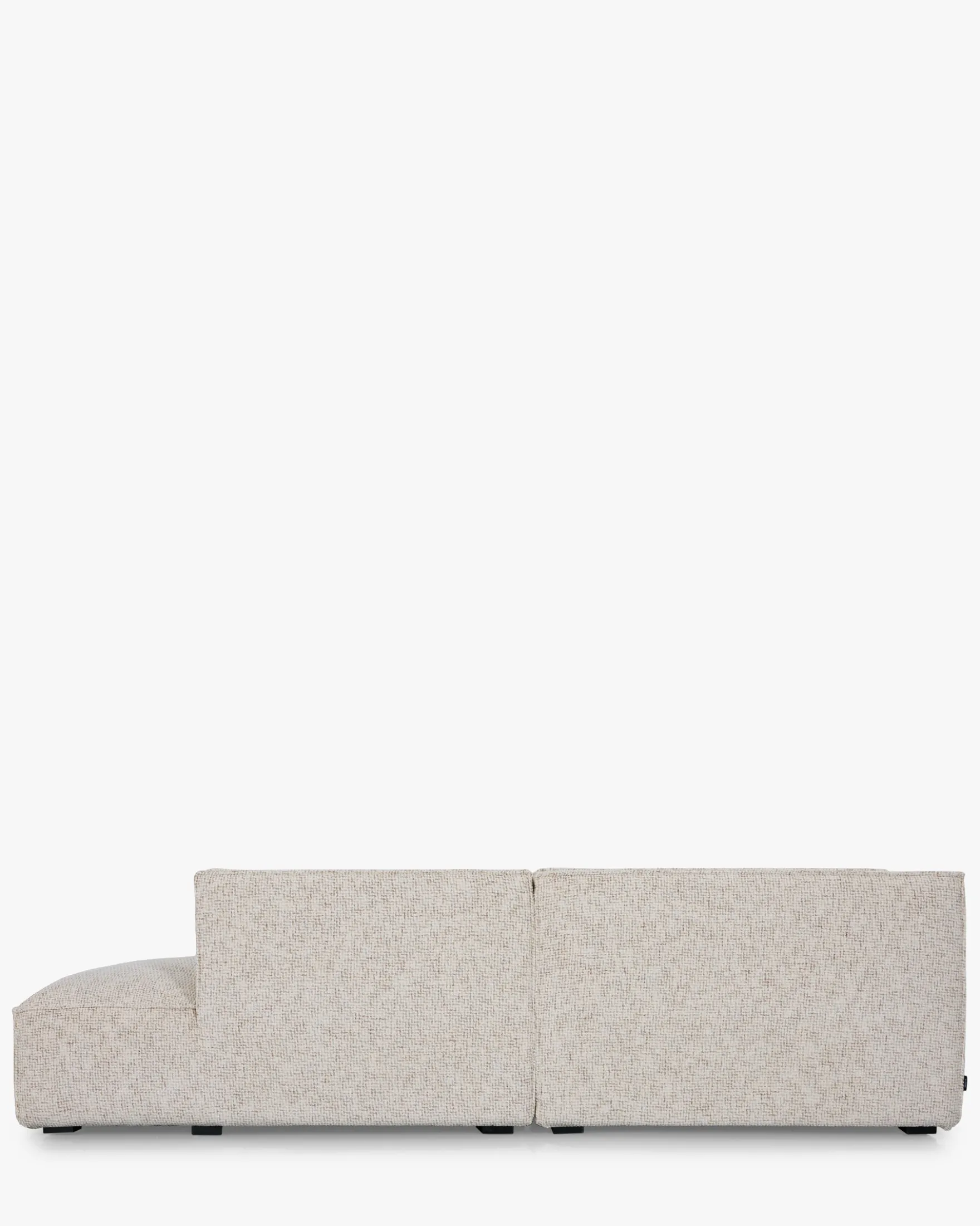 Canapé d'angle gauche, Tweed beige moucheté, L260 Auster