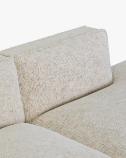 Canapé d'angle gauche, Tweed beige moucheté, L300 Auster