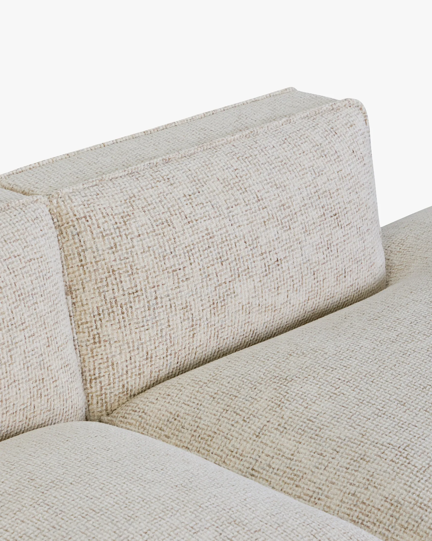 Canapé d'angle gauche, Tweed beige moucheté, L300 Auster