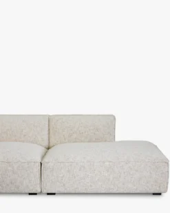 Canapé d'angle gauche, Tweed beige moucheté, L300 Auster
