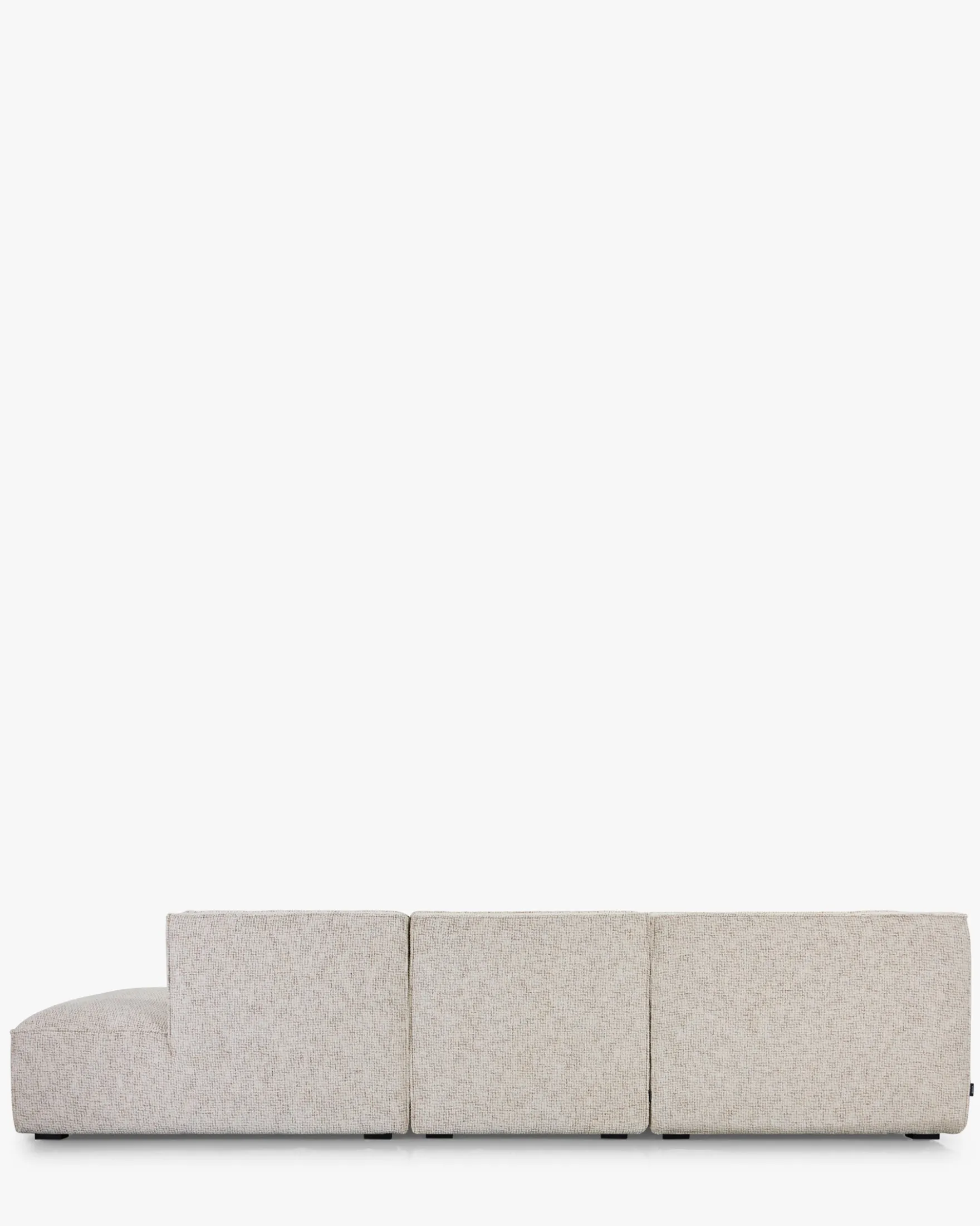 Canapé d'angle gauche, Tweed beige moucheté, L300 Auster