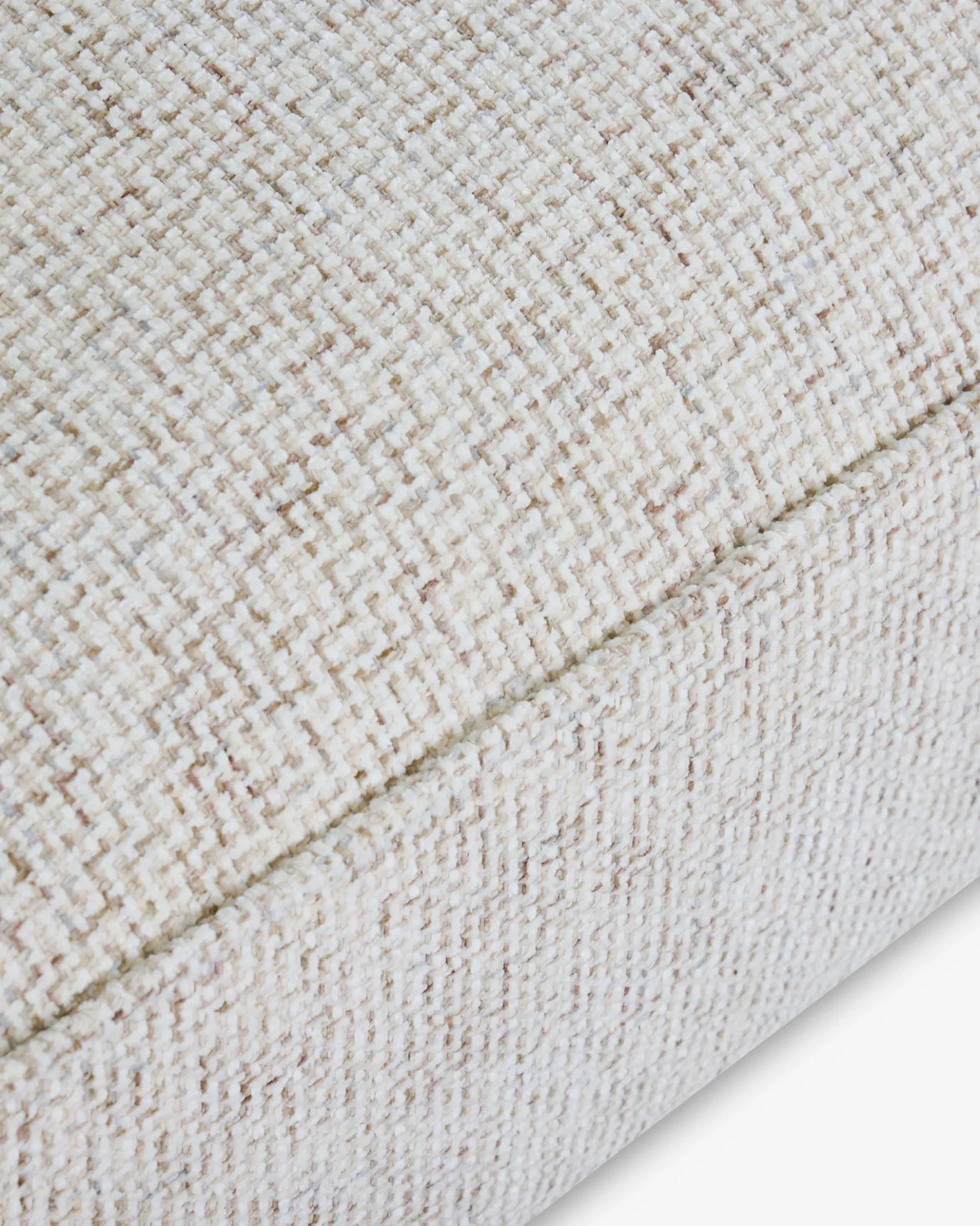 Canapé d'angle gauche, Tweed beige moucheté, L300 Auster