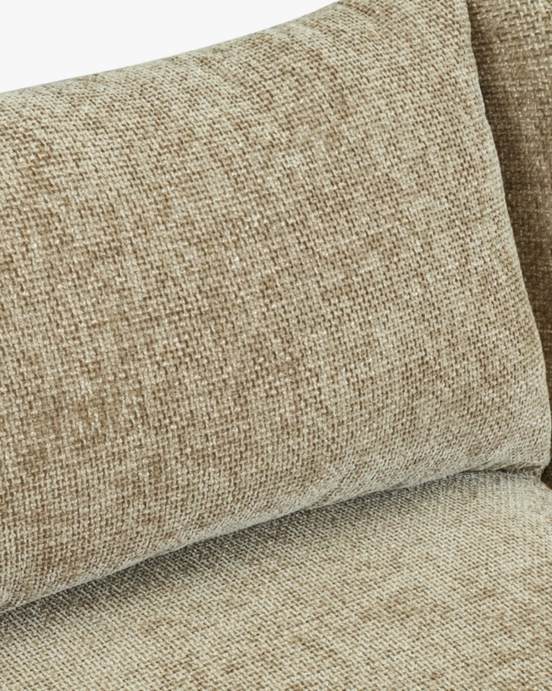 Canapé d'angle gauche, Tweed taupe & métal noir, L286 Ethan