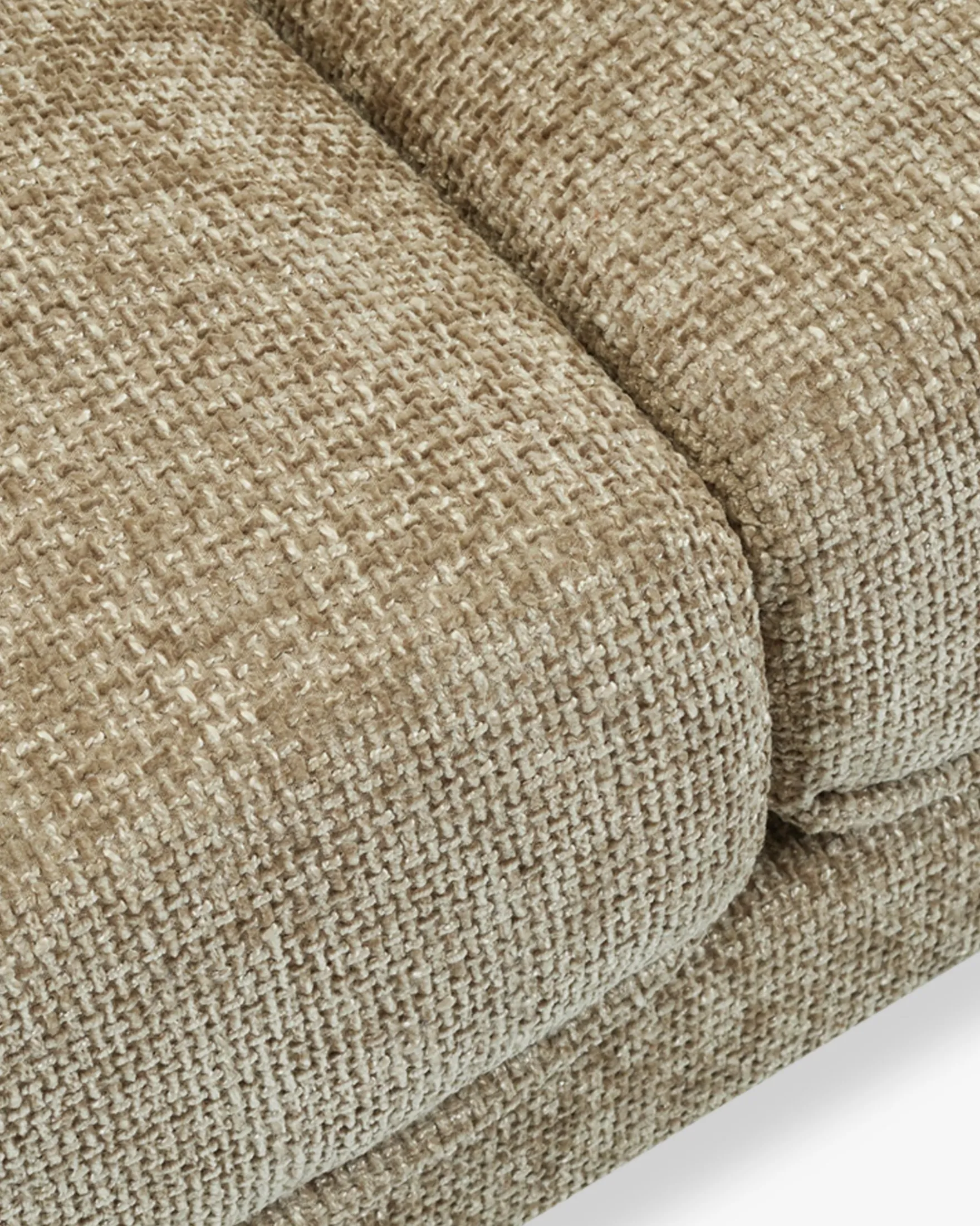 Canapé d'angle gauche, Tweed taupe & métal noir, L286 Ethan