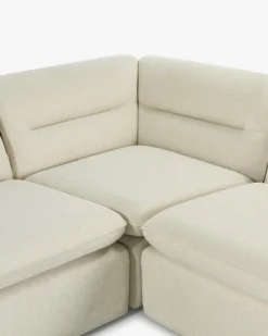 Canapé d'angle modulable, Beige sahara Pulp