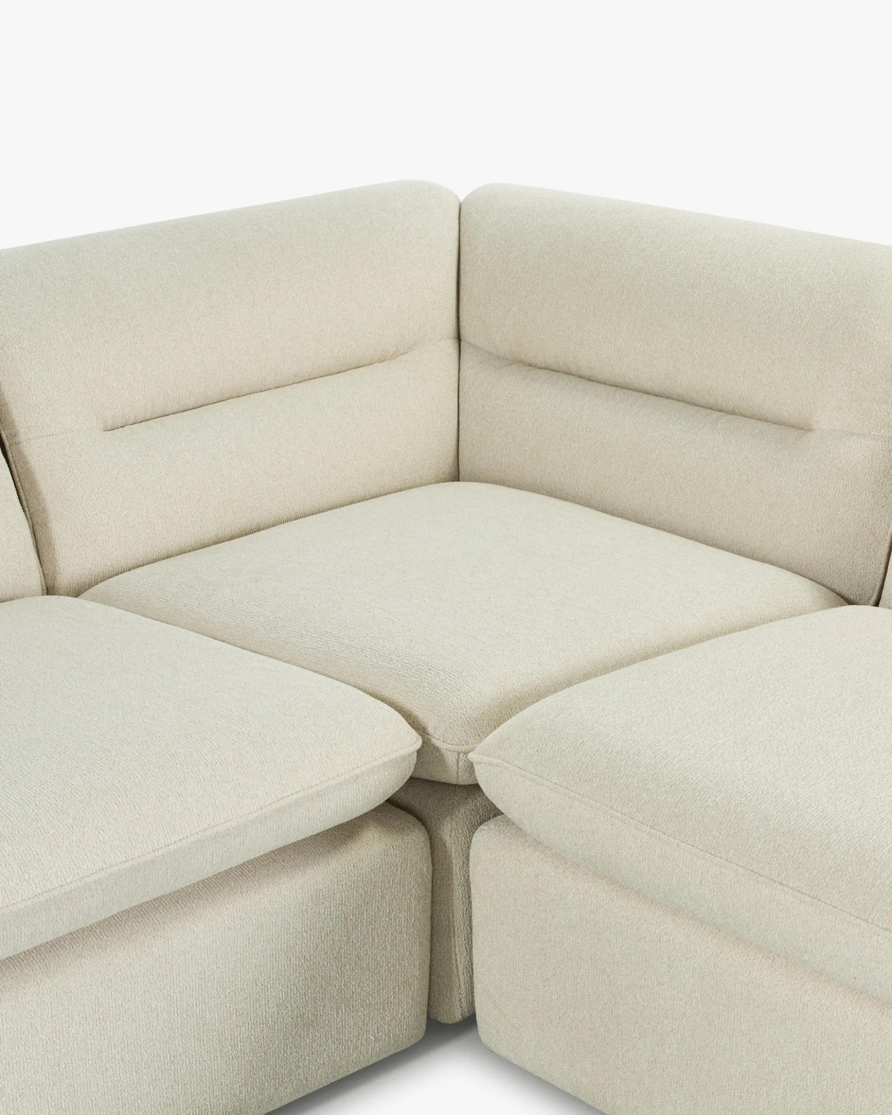 Canapé d'angle modulable, Beige sahara Pulp