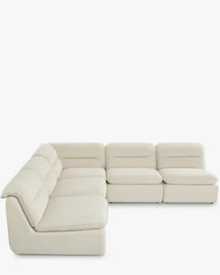 Canapé d'angle modulable, Beige sahara Pulp
