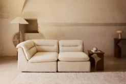 Canapé d'angle modulable, Beige sahara Pulp