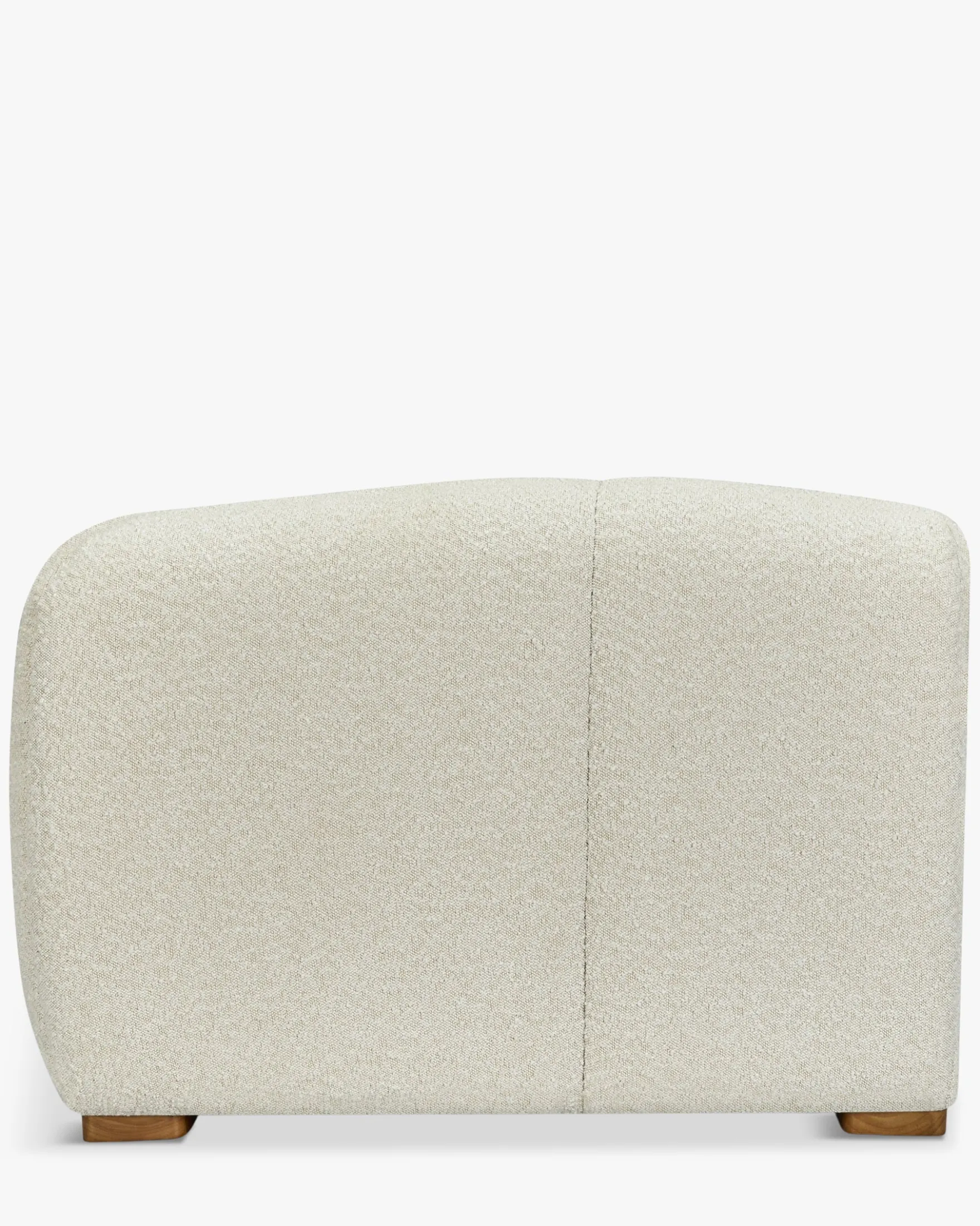 Canapé d'angle modulable, Blanc avoine bouclé Belize