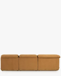 Canapé d'angle modulable, Marron sienne déperlant Pulp
