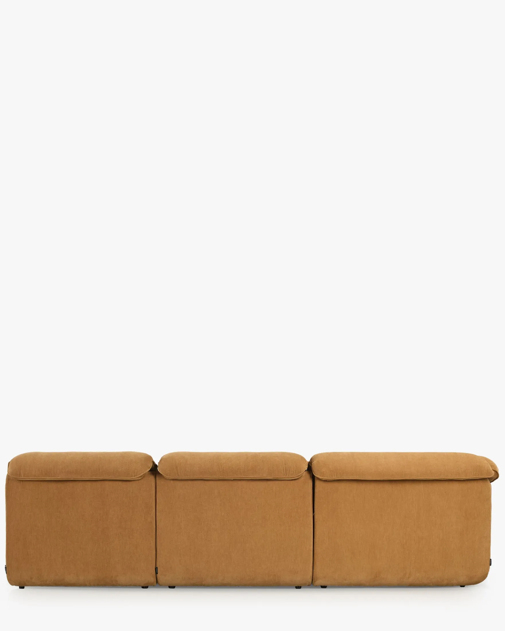 Canapé d'angle modulable, Marron sienne déperlant Pulp