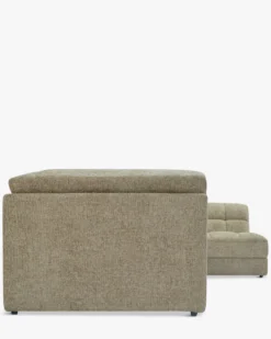 Canapé d'angle modulable, Tweed taupe, L297 Paul