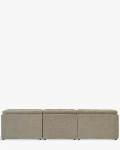 Canapé d'angle modulable, Tweed taupe, L297 Paul