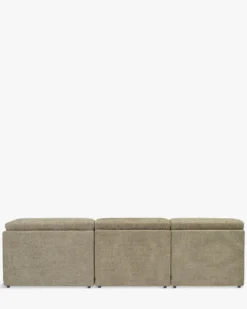 Canapé d'angle modulable, Tweed taupe, L276 Paul