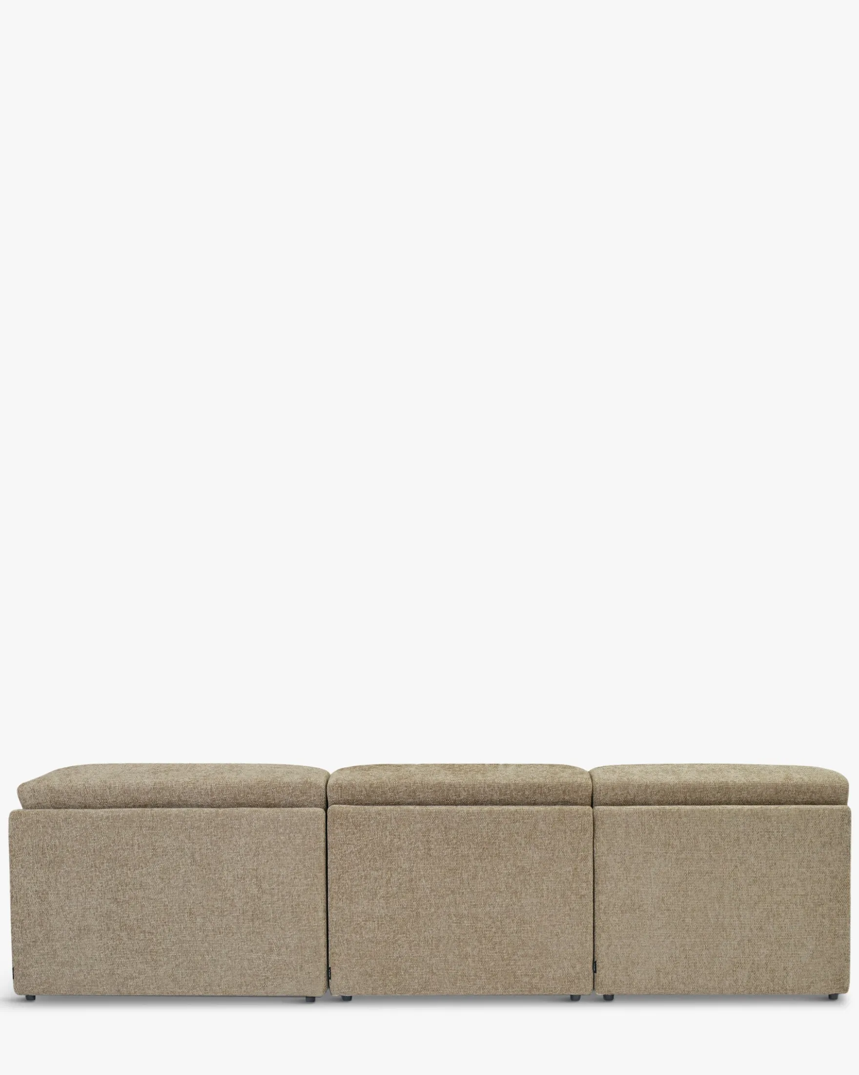 Canapé d'angle modulable, Tweed taupe, L276 Paul