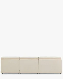 Canapé d'angle modulable, Velours beige pampa anti-tâches, L276 Paul