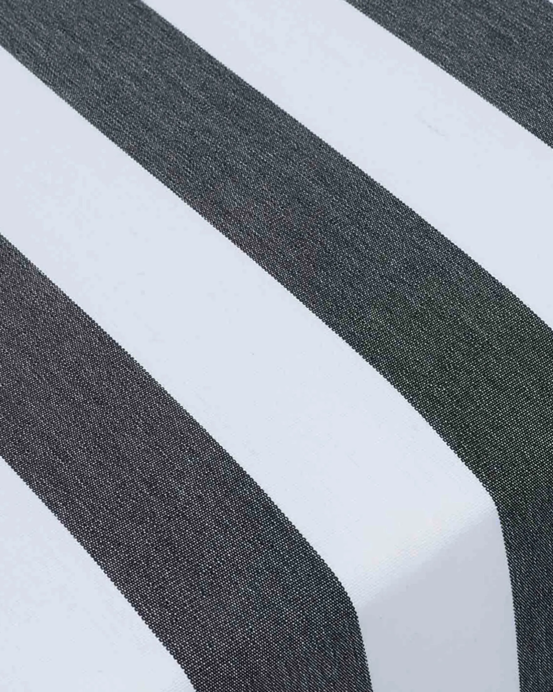Canapé de jardin 2 places, Tissu waterproof noir-blanc & métal noir, L145 Bel Air
