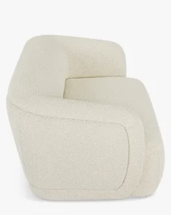 Canapé 2 places, Blanc avoine bouclé, L170 Volta