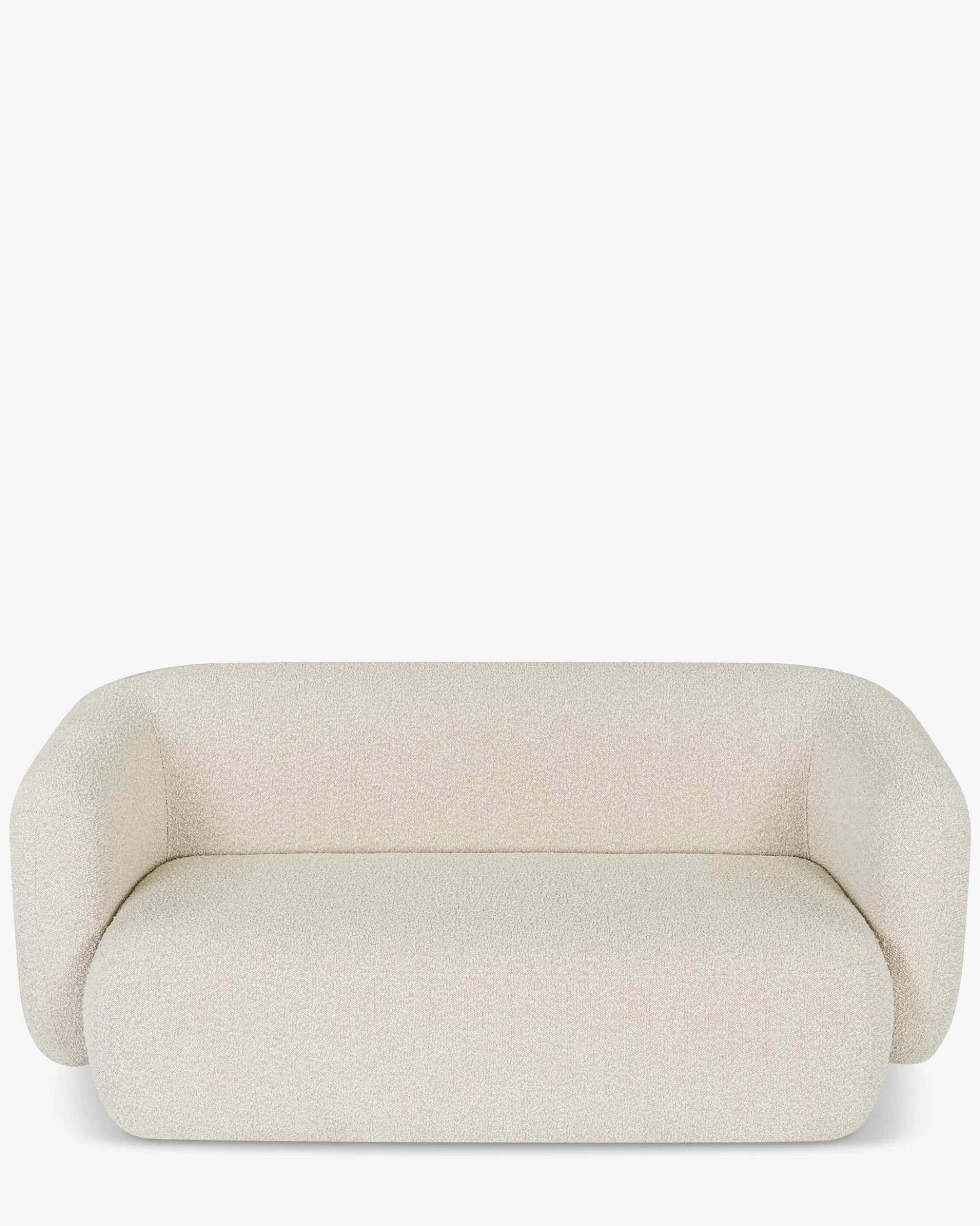 Canapé 2 places, Blanc avoine bouclé, L170 Volta