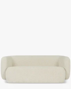 Canapé 2 places, Blanc avoine bouclé, L170 Volta