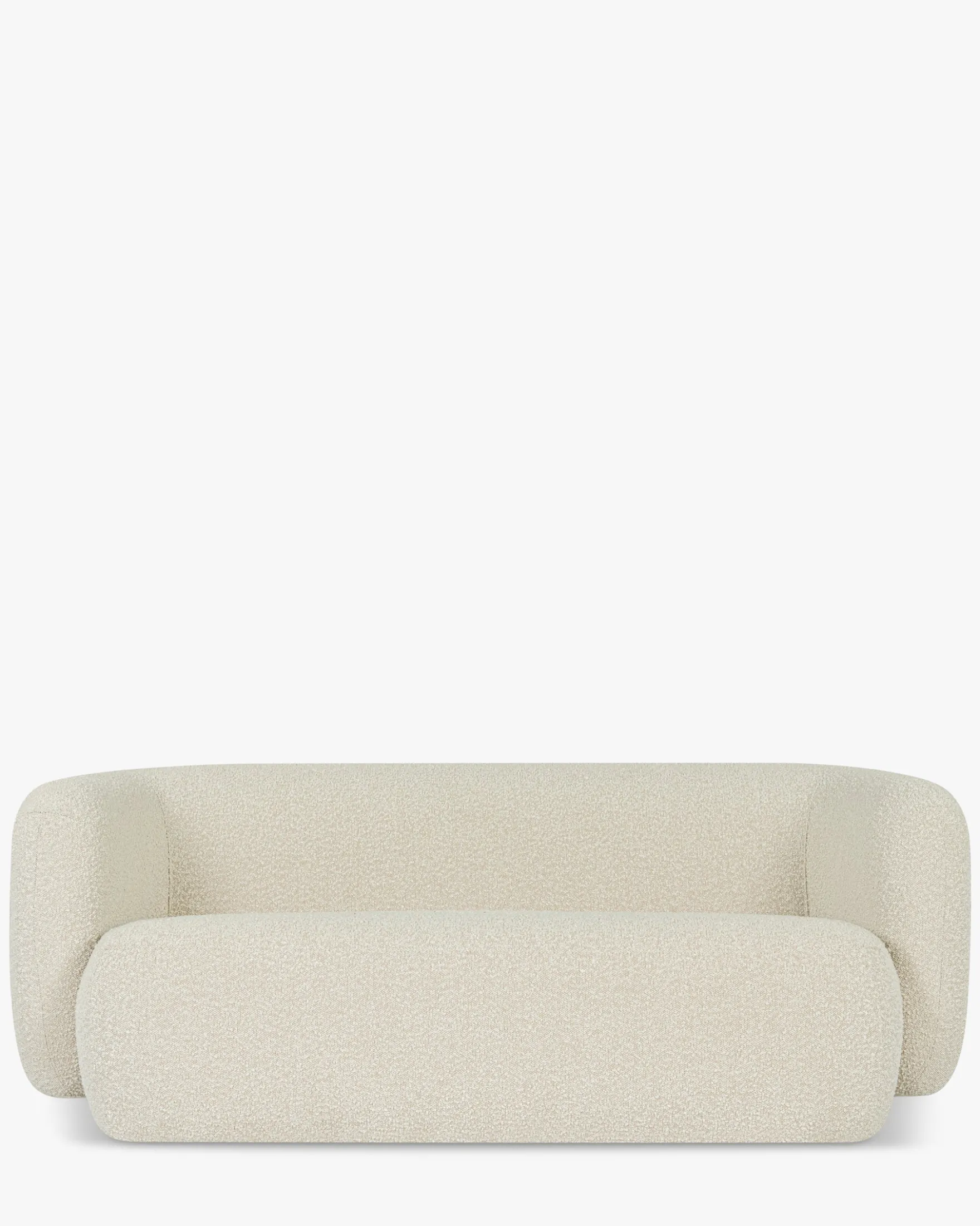Canapé 2 places, Blanc avoine bouclé, L170 Volta