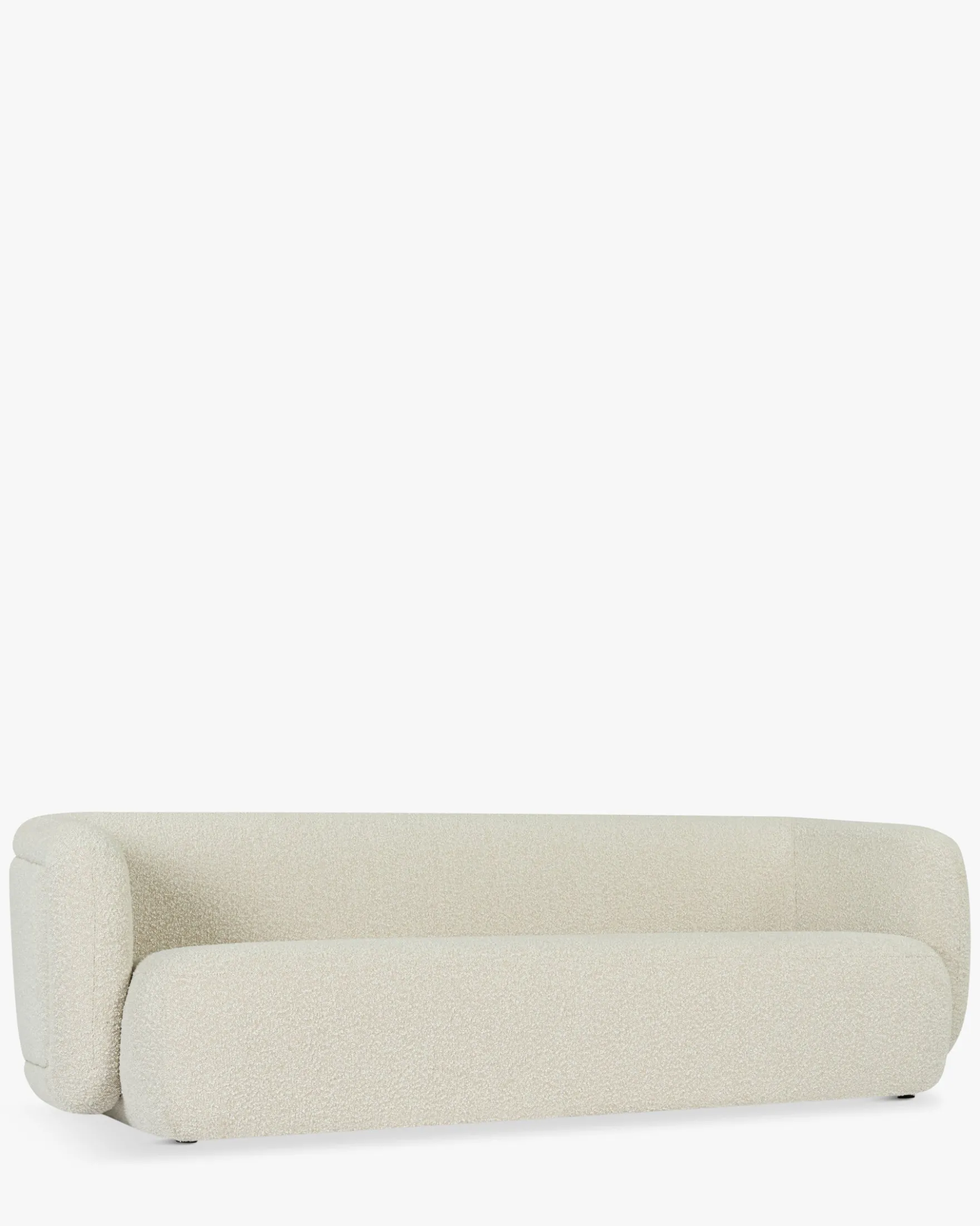 Canapé 3 places, Blanc avoine bouclé, L220 Volta