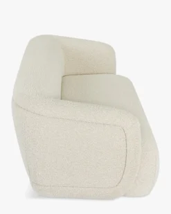 Canapé 3 places, Blanc avoine bouclé, L220 Volta