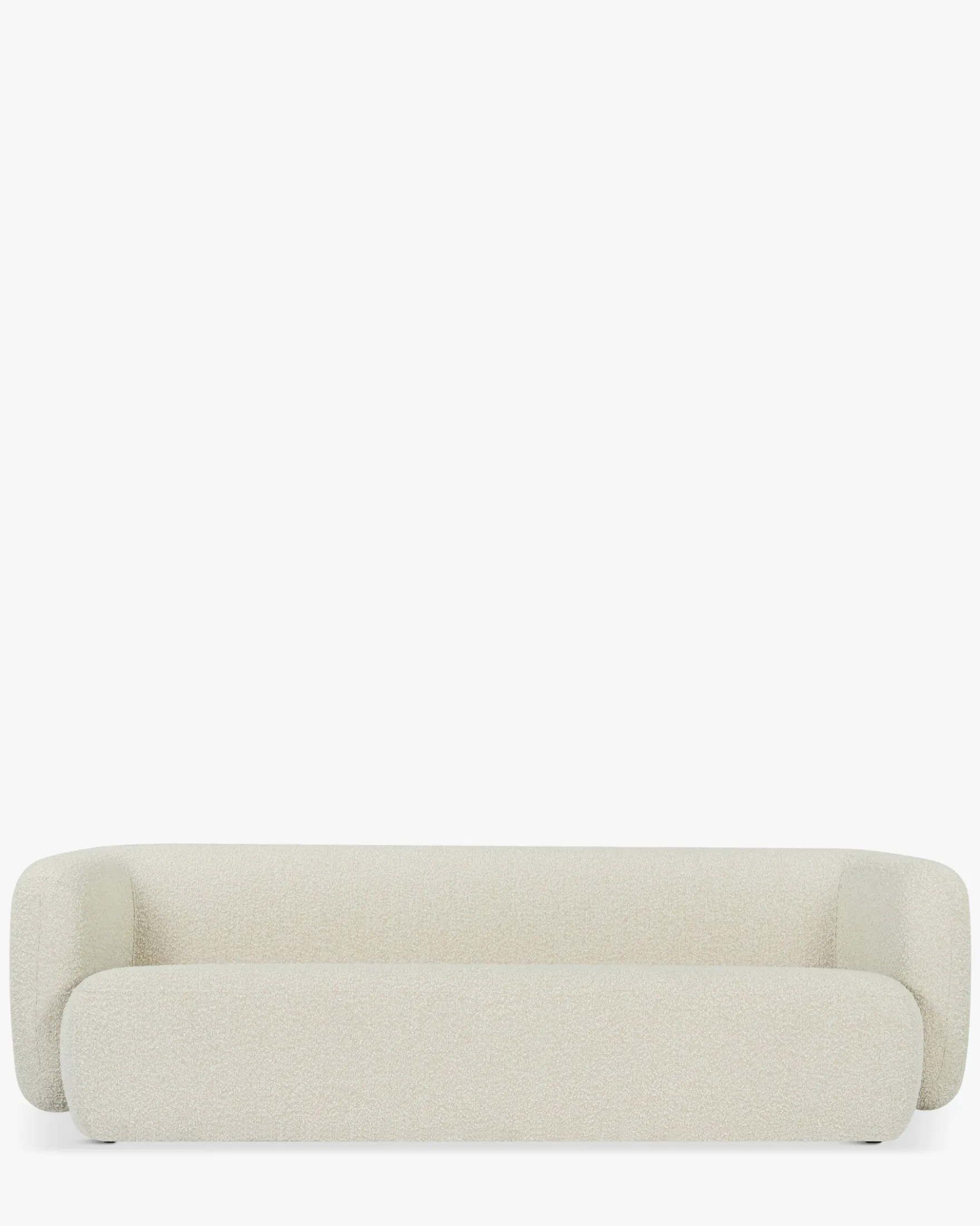 Canapé 3 places, Blanc avoine bouclé, L220 Volta