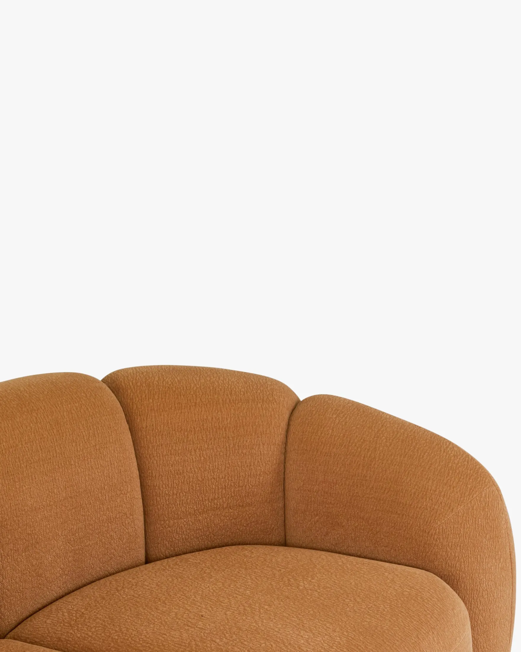 Canapé 3 places, Camel texturé, L220 Cocoon