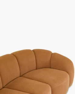 Canapé 3 places, Camel texturé, L220 Cocoon