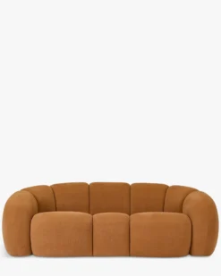 Canapé 3 places, Camel texturé, L220 Cocoon