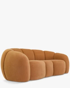 Canapé 3 places, Camel texturé, L220 Cocoon