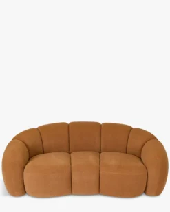 Canapé 3 places, Camel texturé, L220 Cocoon
