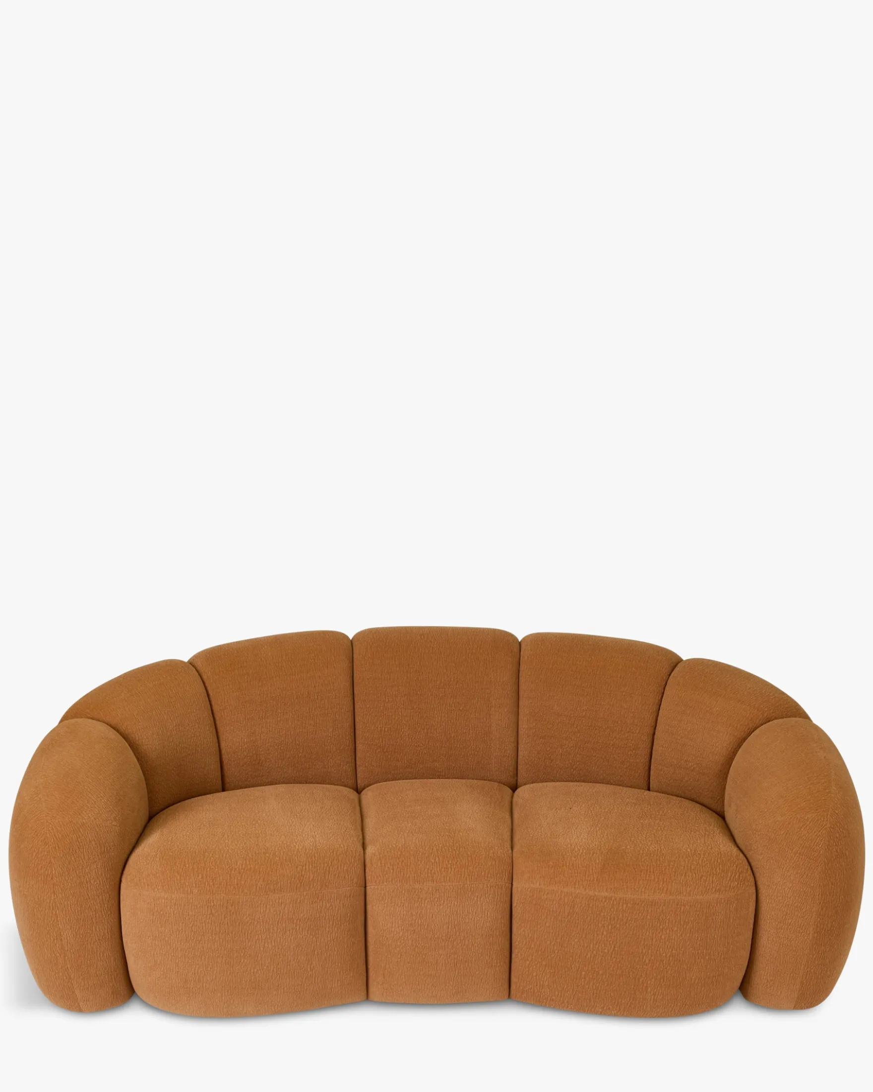 Canapé 3 places, Camel texturé, L220 Cocoon