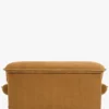 Canapé 2 places, Marron Ocre Sienne, L180 Mathis