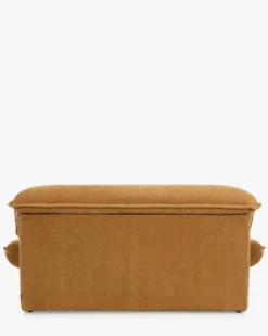 Canapé 2 places, Marron Ocre Sienne, L180 Mathis