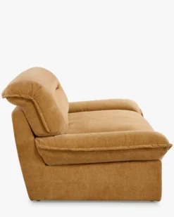 Canapé 2 places, Marron Ocre Sienne, L180 Mathis