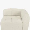 Canapé 2 places modulable, Blanc avoine bouclé Belize