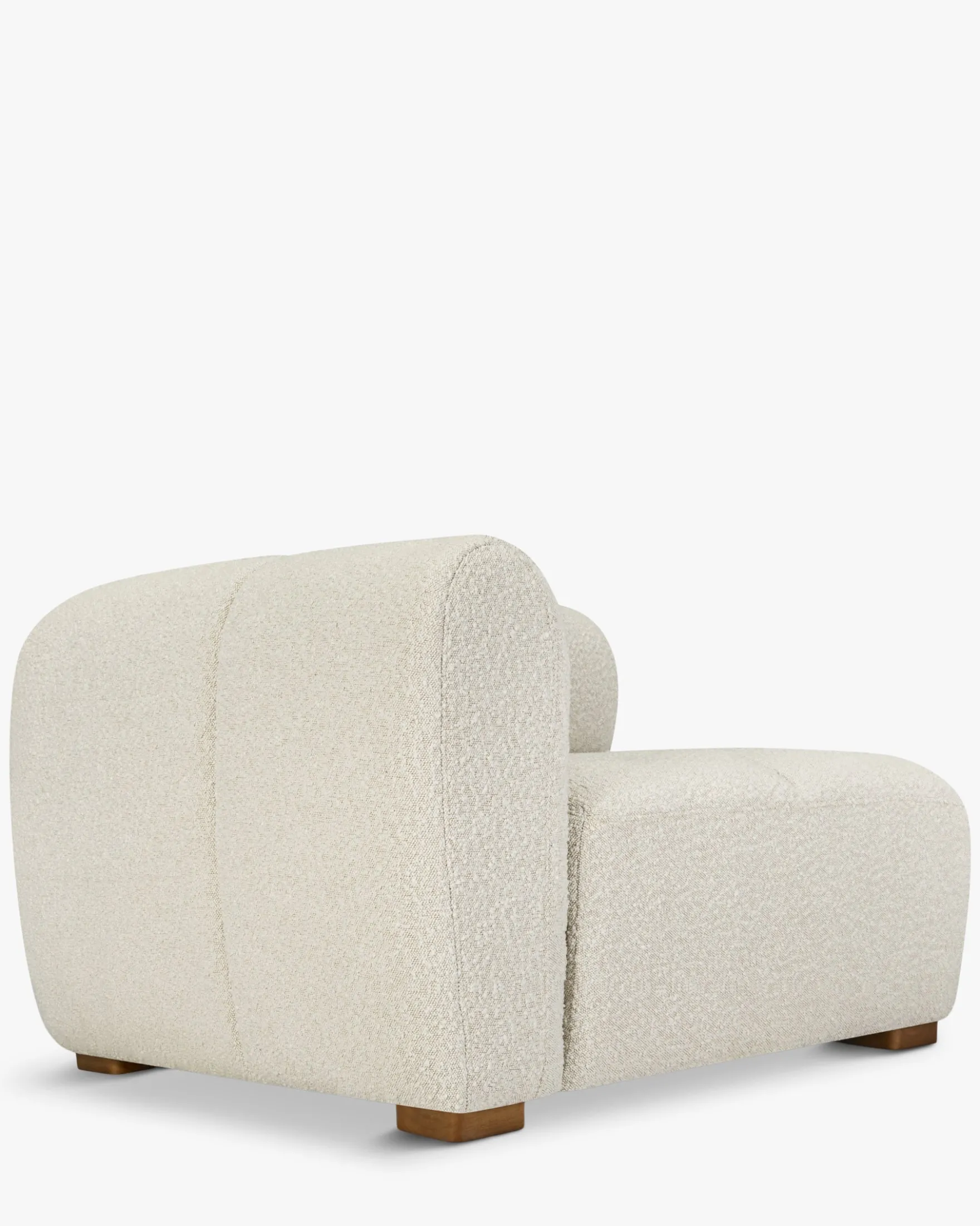 Canapé 2 places modulable, Blanc avoine bouclé Belize