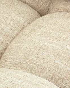 Canapé 2 places modulable, Tweed beige Waffle