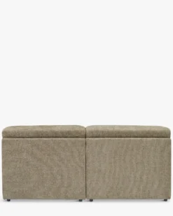 Canapé 2 places modulable, Tweed taupe, L191 Paul