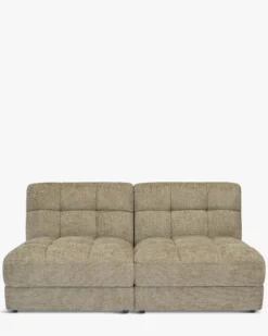 Canapé 2 places modulable, Tweed taupe, L170 Paul