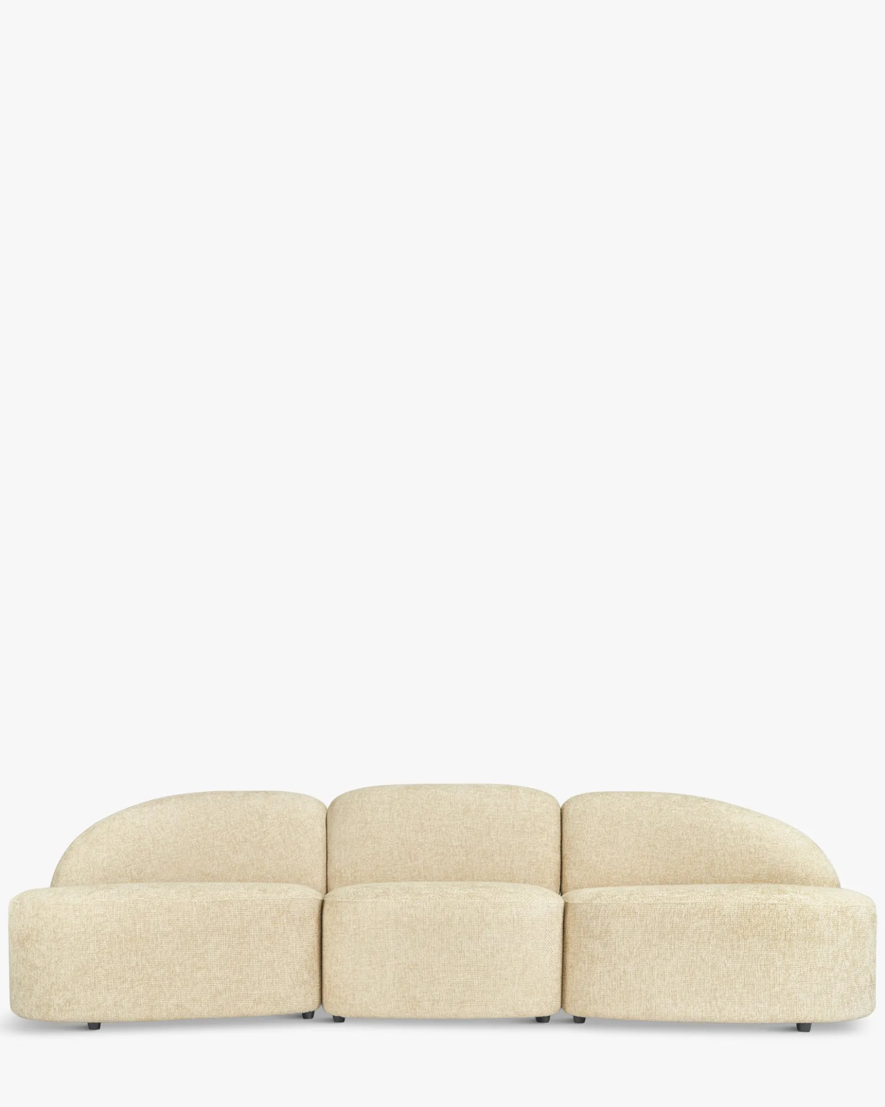 Canapé 3 places modulable, Tweed sable, L263 Todd