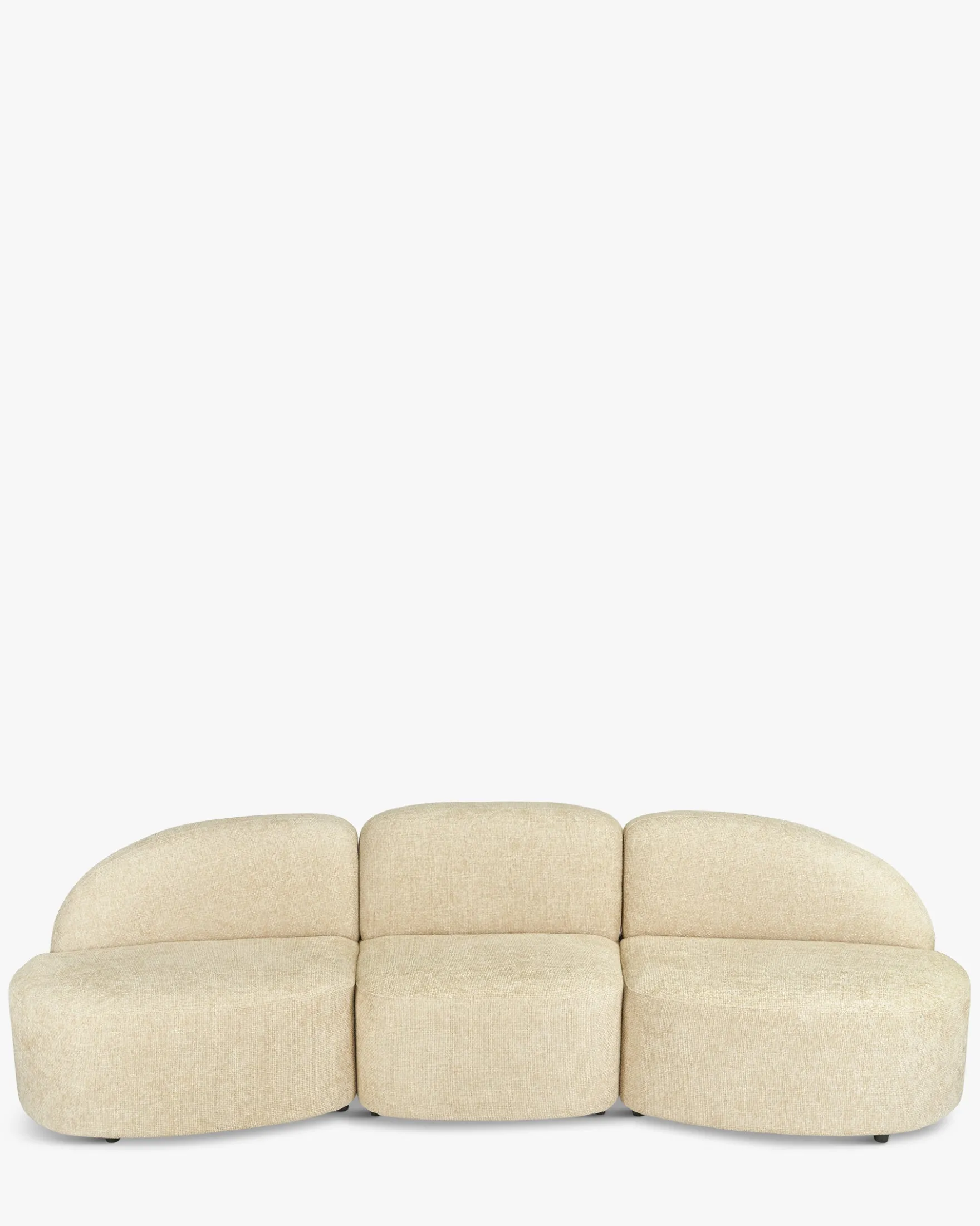 Canapé 3 places modulable, Tweed sable, L263 Todd