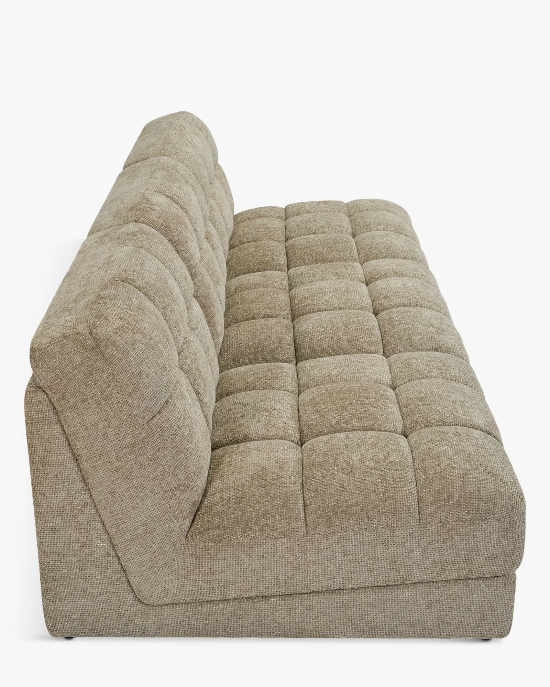 Canapé 3 places modulable, Tweed taupe, L255 Paul
