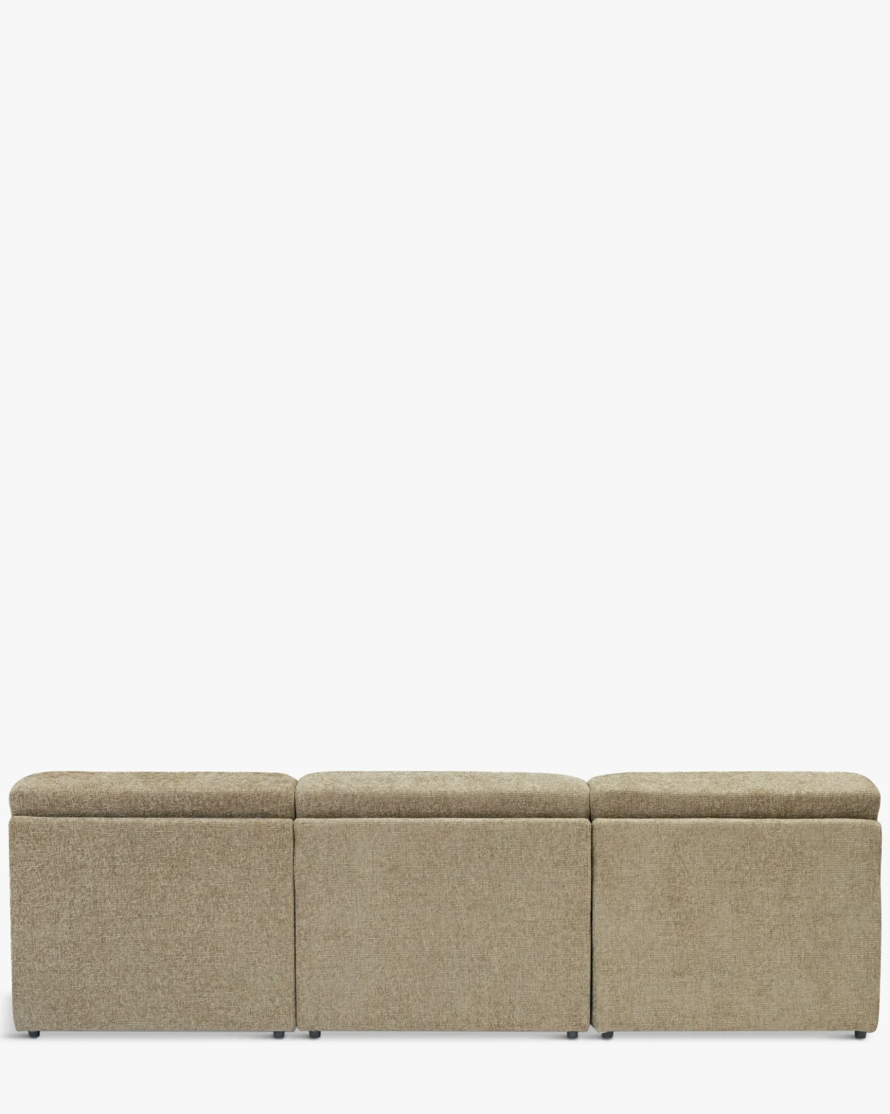 Canapé 3 places modulable, Tweed taupe, L255 Paul